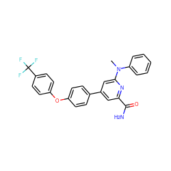 CN(c1ccccc1)c1cc(-c2ccc(Oc3ccc(C(F)(F)F)cc3)cc2)cc(C(N)=O)n1 ZINC000114592238