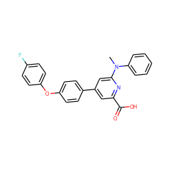 CN(c1ccccc1)c1cc(-c2ccc(Oc3ccc(F)cc3)cc2)cc(C(=O)O)n1 ZINC000114591911