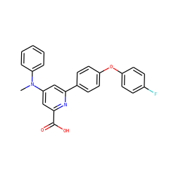 CN(c1ccccc1)c1cc(C(=O)O)nc(-c2ccc(Oc3ccc(F)cc3)cc2)c1 ZINC000114593572