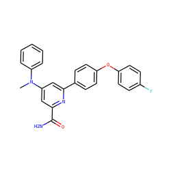 CN(c1ccccc1)c1cc(C(N)=O)nc(-c2ccc(Oc3ccc(F)cc3)cc2)c1 ZINC000114592732