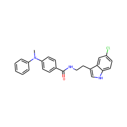 CN(c1ccccc1)c1ccc(C(=O)NCCc2c[nH]c3ccc(Cl)cc23)cc1 ZINC000205309838