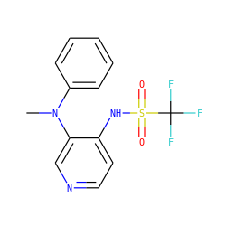 CN(c1ccccc1)c1cnccc1NS(=O)(=O)C(F)(F)F ZINC000013586692