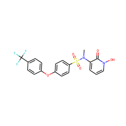CN(c1cccn(O)c1=O)S(=O)(=O)c1ccc(Oc2ccc(C(F)(F)F)cc2)cc1 ZINC000029128716