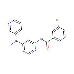 CN(c1cccnc1)c1ccnc(NC(=O)c2cccc(Br)c2)c1 ZINC000096175675