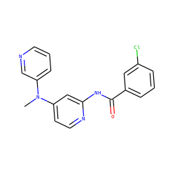 CN(c1cccnc1)c1ccnc(NC(=O)c2cccc(Cl)c2)c1 ZINC000096175676
