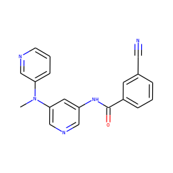 CN(c1cccnc1)c1cncc(NC(=O)c2cccc(C#N)c2)c1 ZINC000096175681