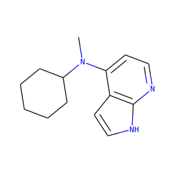 CN(c1ccnc2[nH]ccc12)C1CCCCC1 ZINC000090502107
