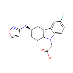 CN(c1ccon1)[C@@H]1CCc2c(c3cc(F)ccc3n2CC(=O)O)C1 ZINC000118872136