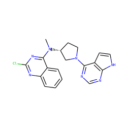CN(c1nc(Cl)nc2ccccc12)[C@@H]1CCN(c2ncnc3[nH]ccc23)C1 ZINC000143216718
