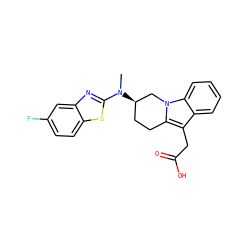 CN(c1nc2cc(F)ccc2s1)[C@@H]1CCc2c(CC(=O)O)c3ccccc3n2C1 ZINC000203540747