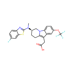 CN(c1nc2ccc(F)cc2s1)[C@@H]1CCc2c(CC(=O)O)c3cc(OC(F)(F)F)ccc3n2C1 ZINC000203541416