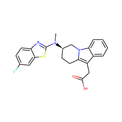 CN(c1nc2ccc(F)cc2s1)[C@@H]1CCc2c(CC(=O)O)c3ccccc3n2C1 ZINC000203540738