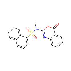 CN(c1nc2ccccc2c(=O)o1)S(=O)(=O)c1cccc2ccccc12 ZINC000027897334