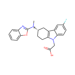 CN(c1nc2ccccc2o1)[C@H]1CCc2c(c3cc(F)ccc3n2CC(=O)O)C1 ZINC000118879475