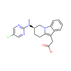 CN(c1ncc(Cl)cn1)[C@@H]1CCc2c(CC(=O)O)c3ccccc3n2C1 ZINC000203540586