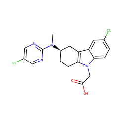 CN(c1ncc(Cl)cn1)[C@@H]1CCc2c(c3cc(Cl)ccc3n2CC(=O)O)C1 ZINC000118876409