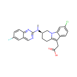 CN(c1ncc2cc(F)ccc2n1)[C@@H]1CCc2c(CC(=O)O)c3ccc(Cl)cc3n2C1 ZINC000203539094