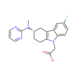 CN(c1ncccn1)[C@H]1CCc2c(c3cc(F)ccc3n2CC(=O)O)C1 ZINC000145886953