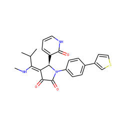 CN/C(=C1\C(=O)C(=O)N(c2ccc(-c3ccsc3)cc2)[C@@H]1c1ccc[nH]c1=O)C(C)C ZINC000261095981