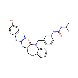 CN=C(Nc1ccc(O)cc1)N[C@H]1CCc2ccccc2N(Cc2cccc(NC(=O)NC(C)C)c2)C1=O ZINC000001488940
