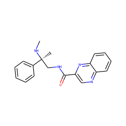 CN[C@@](C)(CNC(=O)c1cnc2ccccc2n1)c1ccccc1 ZINC000028882341