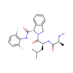 CN[C@@H](C)C(=O)N[C@@H](CC(C)C)C(=O)N1Cc2ccccc2[C@H]1C(=O)Nc1c(F)cccc1F ZINC000144948602