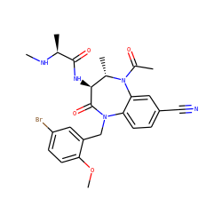 CN[C@@H](C)C(=O)N[C@@H]1C(=O)N(Cc2cc(Br)ccc2OC)c2ccc(C#N)cc2N(C(C)=O)[C@H]1C ZINC000210474452