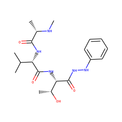 CN[C@@H](C)C(=O)N[C@H](C(=O)N[C@H](C(=O)NNc1ccccc1)[C@@H](C)O)C(C)C ZINC000064654118