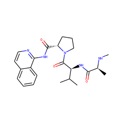 CN[C@@H](C)C(=O)N[C@H](C(=O)N1CCC[C@H]1C(=O)Nc1nccc2ccccc12)C(C)C ZINC000064512138