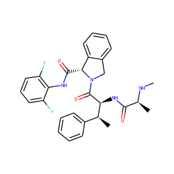 CN[C@@H](C)C(=O)N[C@H](C(=O)N1Cc2ccccc2[C@H]1C(=O)Nc1c(F)cccc1F)[C@@H](C)c1ccccc1 ZINC000145104170