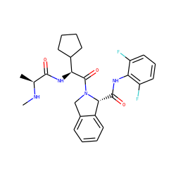 CN[C@@H](C)C(=O)N[C@H](C(=O)N1Cc2ccccc2[C@H]1C(=O)Nc1c(F)cccc1F)C1CCCC1 ZINC000144773153