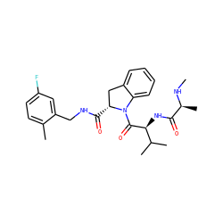 CN[C@@H](C)C(=O)N[C@H](C(=O)N1c2ccccc2C[C@H]1C(=O)NCc1cc(F)ccc1C)C(C)C ZINC001772621955