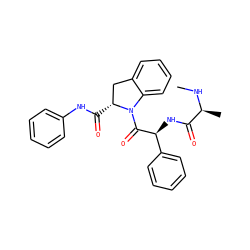 CN[C@@H](C)C(=O)N[C@H](C(=O)N1c2ccccc2C[C@H]1C(=O)Nc1ccccc1)c1ccccc1 ZINC001772652128