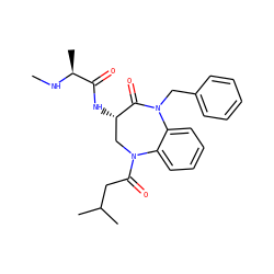 CN[C@@H](C)C(=O)N[C@H]1CN(C(=O)CC(C)C)c2ccccc2N(Cc2ccccc2)C1=O ZINC000096285508