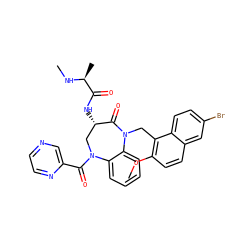 CN[C@@H](C)C(=O)N[C@H]1CN(C(=O)c2cnccn2)c2ccccc2N(Cc2c(OC)ccc3cc(Br)ccc23)C1=O ZINC000096285535