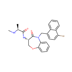 CN[C@@H](C)C(=O)N[C@H]1COc2ccccc2N(Cc2ccc(Br)c3ccccc23)C1=O ZINC000220133197