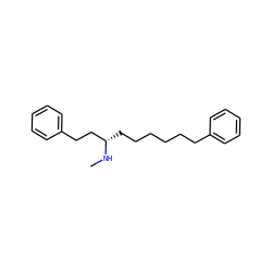 CN[C@@H](CCCCCCc1ccccc1)CCc1ccccc1 ZINC000013671764