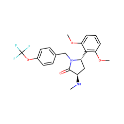 CN[C@@H]1C[C@@H](c2c(OC)cccc2OC)N(Cc2ccc(OC(F)(F)F)cc2)C1=O ZINC000299870533