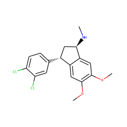 CN[C@@H]1C[C@@H](c2ccc(Cl)c(Cl)c2)c2cc(OC)c(OC)cc21 ZINC000013835649