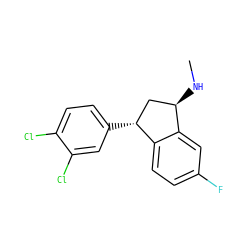 CN[C@@H]1C[C@@H](c2ccc(Cl)c(Cl)c2)c2ccc(F)cc21 ZINC000029482958