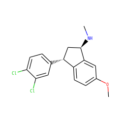 CN[C@@H]1C[C@@H](c2ccc(Cl)c(Cl)c2)c2ccc(OC)cc21 ZINC000013560902