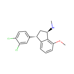 CN[C@@H]1C[C@@H](c2ccc(Cl)c(Cl)c2)c2cccc(OC)c21 ZINC000013835647