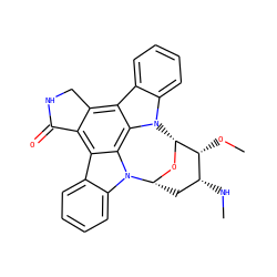 CN[C@@H]1C[C@H]2O[C@@H]([C@@H]1OC)n1c3ccccc3c3c4c(c5c6ccccc6n2c5c31)C(=O)NC4 ZINC000028461553