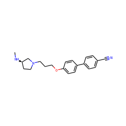 CN[C@@H]1CCN(CCCOc2ccc(-c3ccc(C#N)cc3)cc2)C1 ZINC000022941196