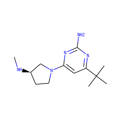 CN[C@@H]1CCN(c2cc(C(C)(C)C)nc(N)n2)C1 ZINC000114194026