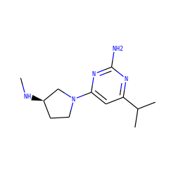 CN[C@@H]1CCN(c2cc(C(C)C)nc(N)n2)C1 ZINC000114192320