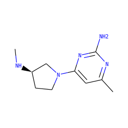 CN[C@@H]1CCN(c2cc(C)nc(N)n2)C1 ZINC000114203296