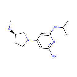 CN[C@@H]1CCN(c2cc(N)nc(NC(C)C)c2)C1 ZINC000071405047