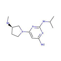 CN[C@@H]1CCN(c2cc(N)nc(NC(C)C)n2)C1 ZINC000071341020