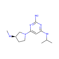 CN[C@@H]1CCN(c2cc(NC(C)C)nc(N)n2)C1 ZINC000071340483